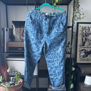 Free People Blue Floral Patterned Pants